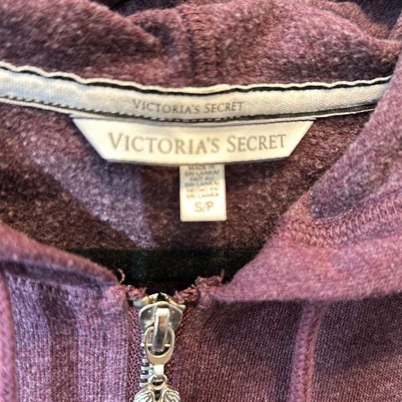 Victoria’s Secret Angel Wings Full Zip Hoodie - Heathered Burgundy - Picture 3 of 6
